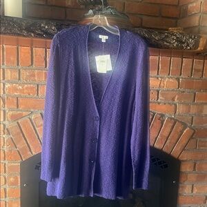 J. Jill Rich Purple Women's Cardigan